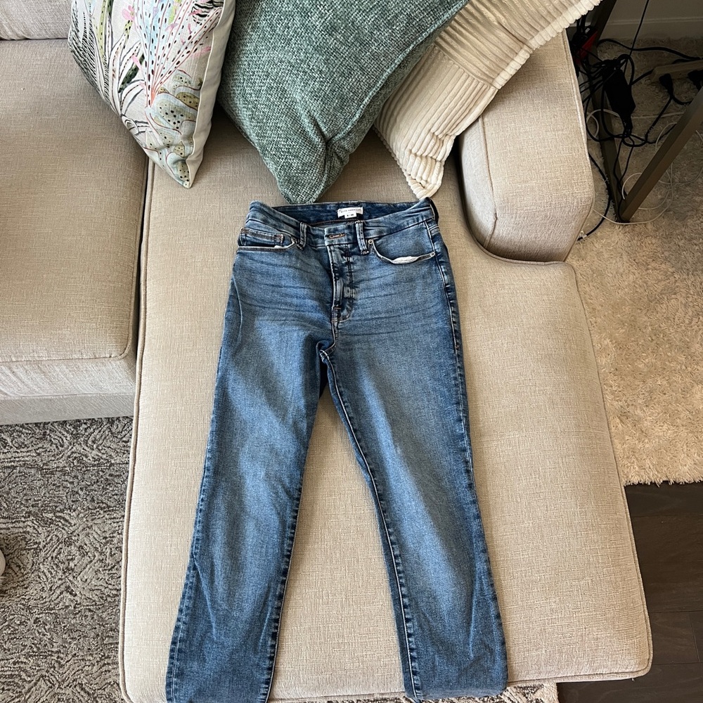 Good American Blue Skinny Jeans Size 6/28